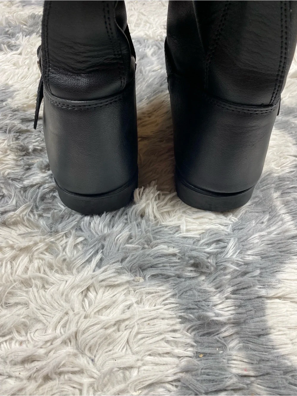 Bilt engineer custom  motorcycle Leather boots Black size 14 Mens